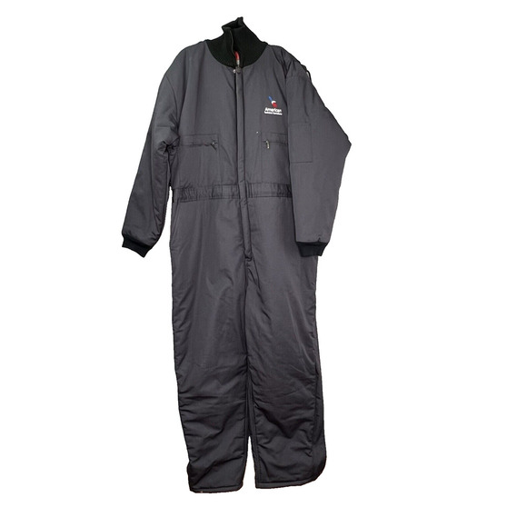 Steelguard American Airlines Work‎ Wear Hooded Winter Coveralls Mechanic Sz XL - Picture 2 of 16
